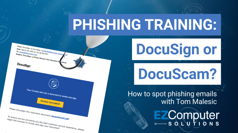 Phishing Training with Tom Malesic Email Scams DocuSign